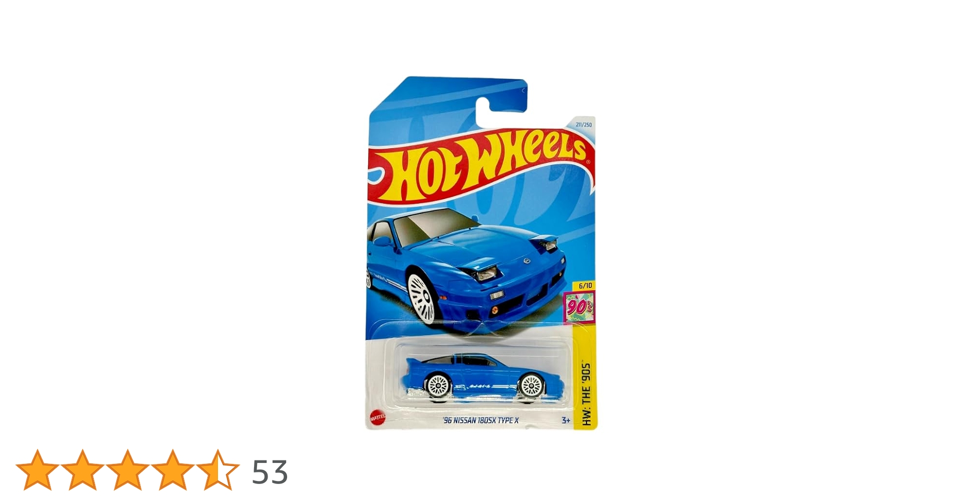 Amazon.co.jp: Hot Wheels 96 Nissan 180SX Type X (ブルー)、HW:90s 6