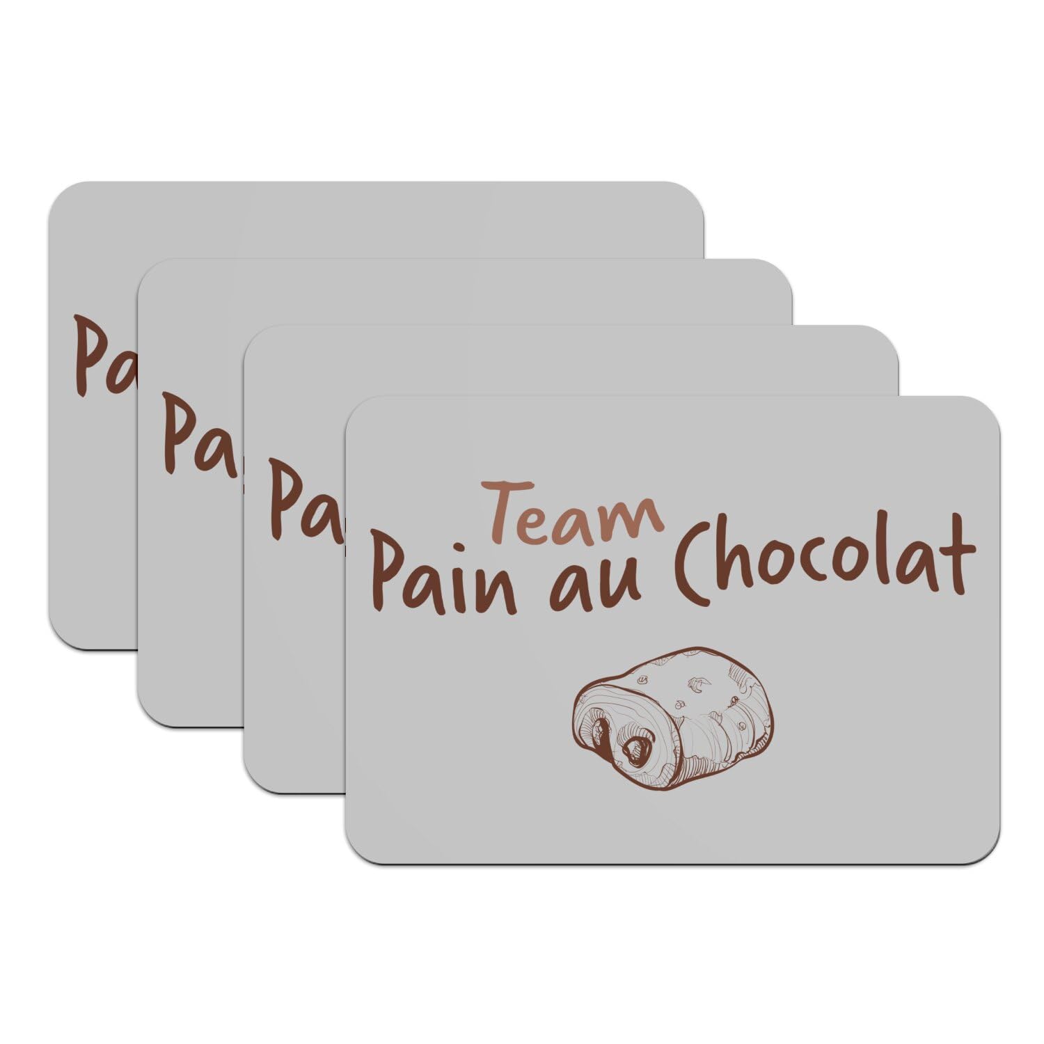 Sets de table pain au chocolat lot de 4 idée cadeau humour pour crémaillère et fans de Paris