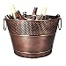 BREKX Hillcrest Copper Finish Hammered Galvanized Beverage Bucket