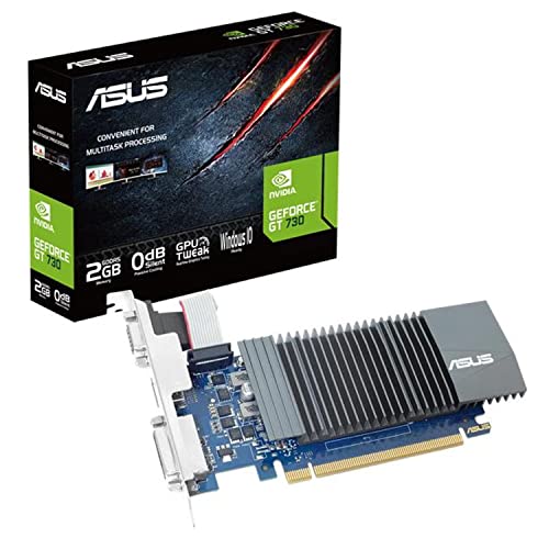 ASUS GT730 2GB GDDR5 薄型グラボ 静音設計