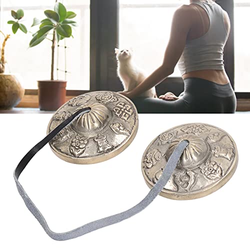 Sino De Meditação Tingsha Tibetano De Cobre Puro - Aumenta A Clareza E O Equilíbrio