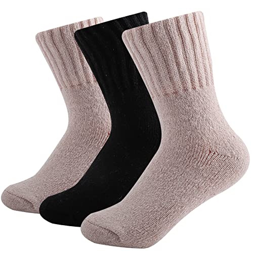 HiTauing Wollesocken, Herren- und Damensocken, Socken Winter Socken 3 Paar atmungsaktiv warm weich bunte Farbe Cover