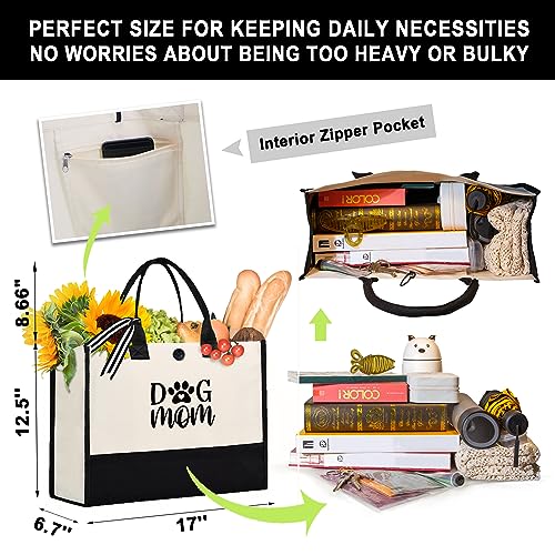 Bolsa tote para mujer Dog Mom 17x6.7x12.5 in miniatura 3