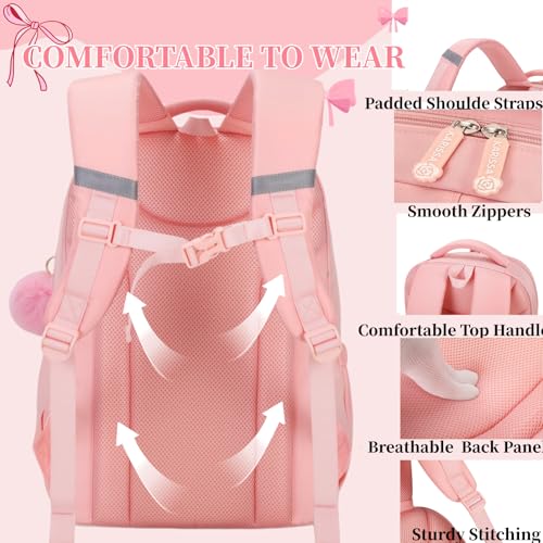 Image of Girls Backpack Kids Backpack for Girls Kawaii Ita Kids School Bookbag for Teen Elementary Middle School