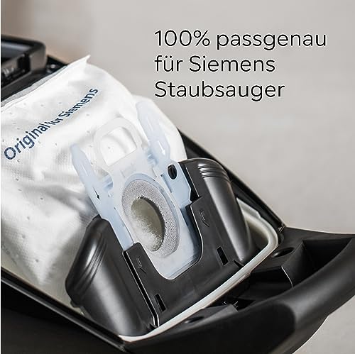 Siemens 4x Staubsaugerbeutel powerProtect Typ G ALL VZ41FGALL, 99,9% Feinstaubfilterung, höhere Reinigungsleistung, 50% längere Nutzungsdauer, passend für alle Reihen außer VS08 und VS01