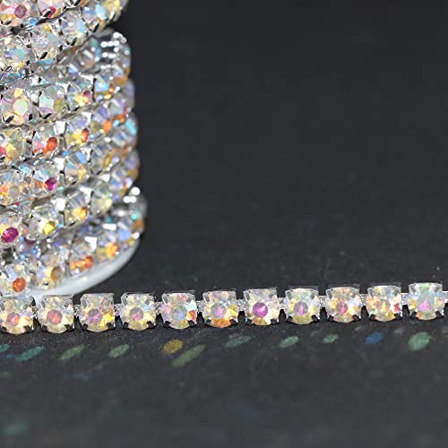 Cadena de diamantes de imitación de cristal flexible para solucionar remates textiles 3