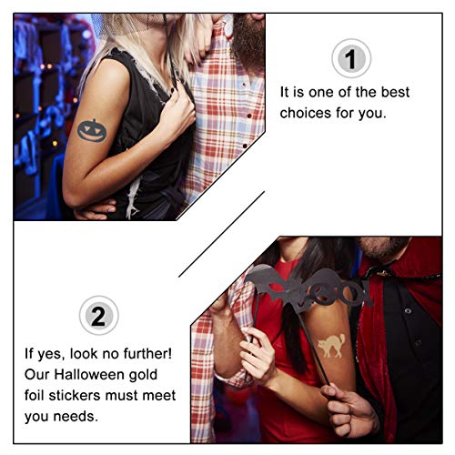6Pcs Tatuagens Temporárias de Halloween Etiqueta de Tatuagem de Rosto de Abó Adesivos Noctilucentes