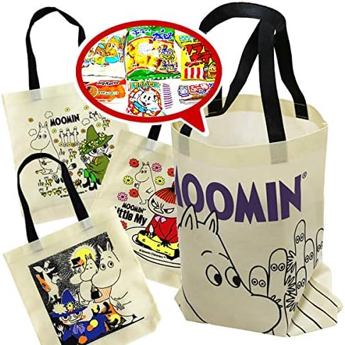 Amazon 新ムーミントートバッグお菓子詰め合わせ ４種類から１つランダムチョイス 駄菓子 お菓子セット イベント プレゼント お楽しみ会 子ども会 クリスマス会 柳屋 玩具菓子 通販