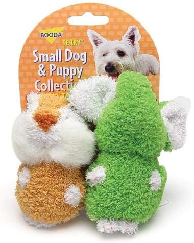 Booda Corporation (Aspen) DAP53485 2-Pack Terry Elephant/Chipmunk Pet Toy