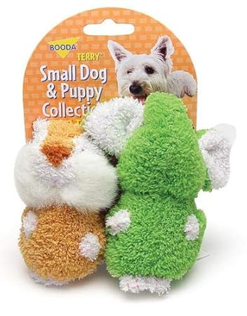 Booda Corporation (Aspen) DAP53485 2-Pack Terry Elephant/Chipmunk Pet Toy