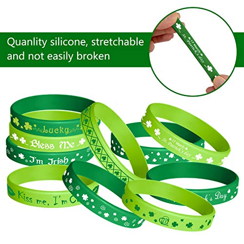 TUPARKA-St-Patricks-Day-Rubber-Wristbands-Silicone-Shamrock-Irish-Wristband-Bracelet-for-Party-Favors-Kids-School-Gifts-Supplies-36-Pcs-6-Styles TUPARKA St Patricks Day Rubber Wristbands Silicone Shamrock Irish Wristband Bracelet for Party Favors Kids School Gifts Supplies 36 Pcs 6 Styles