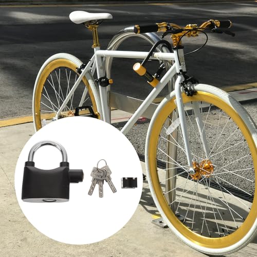 Candados de bicicleta con alarma HOMSFOU de aleación de aluminio para proteger motos y puertas 8