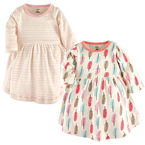 Image of Touched by Nature Baby-Girls Organic Cotton Short-Sleeve and Long-Sleeve Dresses