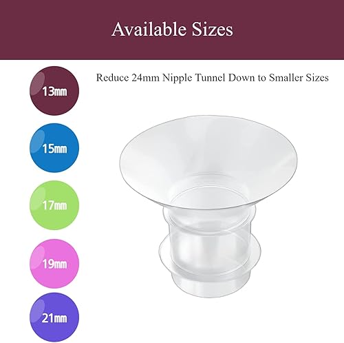 Miniatura 2 de 2 piezas de insertos de brida de 0.827 in para tamaño de pezón de 17 a 0.787 in, se adapta a Momcozy S12 ProS9 ProM5, S9S12S19S21S23, Elvie, Willow,