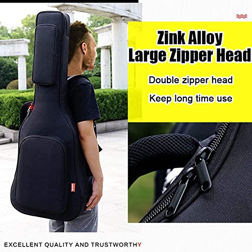 Image of Acoustic Guitar Bag for 41 Inch Guitar | Waterproof Gig Bag with 0.5 Inch Thick Sponge Padding | Durable & Stylish Soft Guitar Case