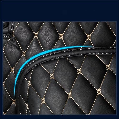 Tapis de coffre Benz W212 sur mesure en cuir rouge luxe - 4