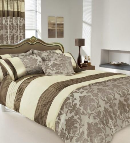 APACHI DOUBLE SIZE DUVET COVER BEDDING SET - BROWN /CREAM