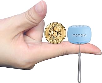 Mini Bluetooth Speaker Small Wireless with Remote Shutter,TWS Pairing, Built-in Mic, Portable Bluetooth Speaker for Outdoor and Indoor (Blue)