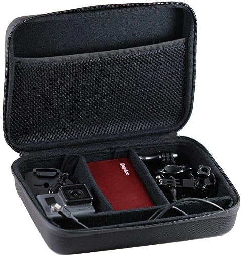 Image of Navitech Black Action Camera Hard Case - Compatible with SJACAM SJ20 Dual Lens Action Camera