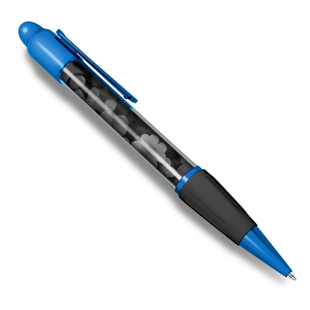 1 x Blue Ballpoint Pen (Black Ink) - Lucky Clover Irish Fun #38039