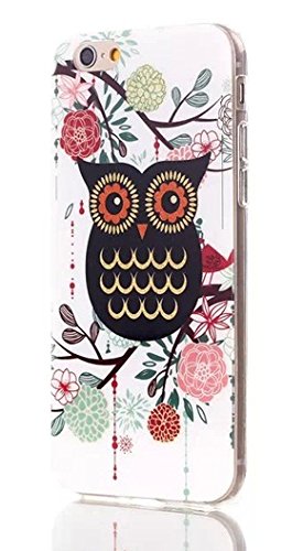 iPhone 6 Case,iPhone 6S Case,Newstore Owl Printed Rubber TPU Skin Gel Silicone Soft Case Cover Skin For Apple iPhone 6 6S With A Free Packing With Newstore Trademark gifts