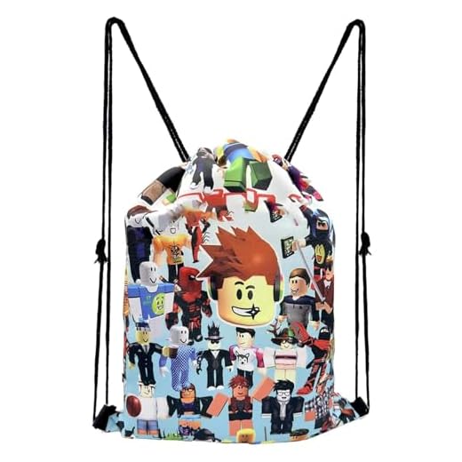 PYTRARTY R-oblox Bolsa con Cordón Ajustable，Robllox Mochilas con Cordón，R-oblox Bolsa Deporte
