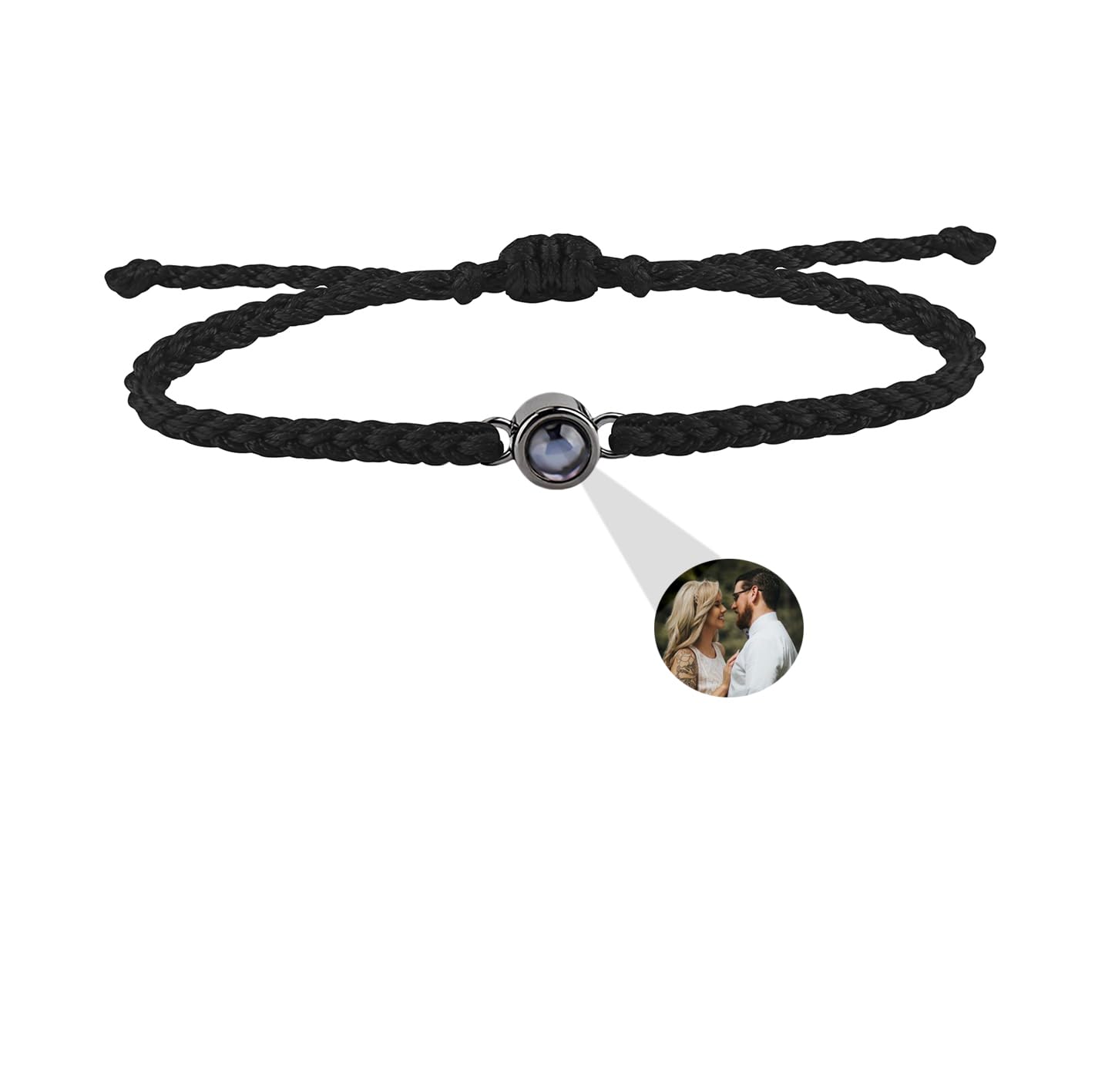 HojnsKLCNsuvMAPulsera Proyección Foto para Mujeres y Hombres Pulsera con Foto Personalizada Redonda día de la Madre Cumpleaños Aniversario Regalo Conmemorativos
