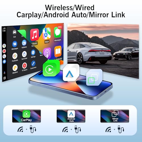 Radio para auto con pantalla táctil 7 pulgadas Android 14 miniatura 3