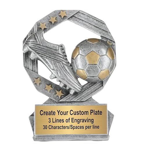 Decade Awards Personalized Soccer Trophy - Engraved Hexa