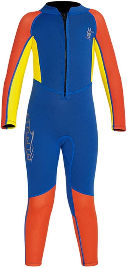 Boys Girls Kids One Piece Wetsuit Swimsuits Neoprene 2.5mm Wetsuit Long Sleeves UV Protection Diving Suits