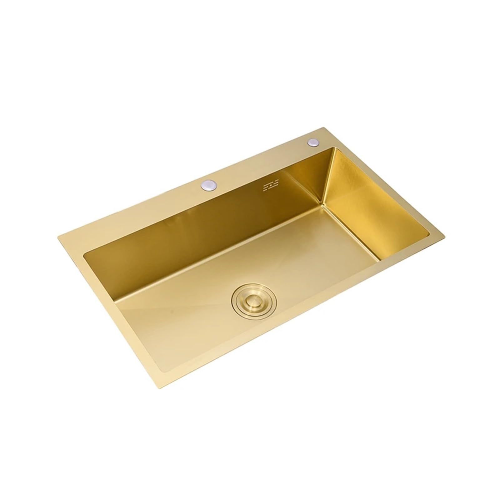 Fregadero De Cocina Dorado Sobre Encimera, Cuenco Individual Acero Inoxidable 304, Escurridor Cesta Dorada, Dispensador Jabón, Lavabo FáCil De Limpiar Y Mantener(53x43 A)