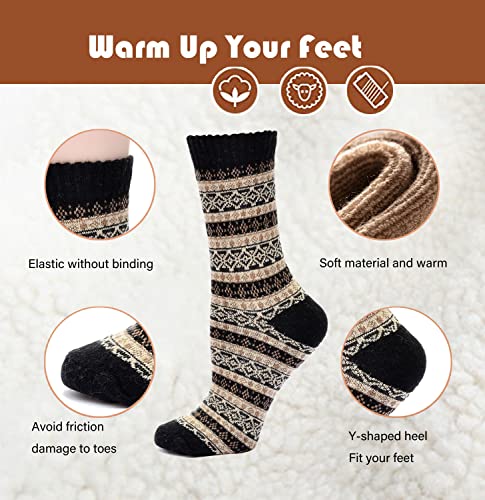 Image of Womens Wool Knit Winter Socks
