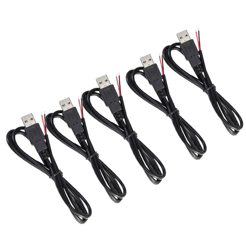 YFFSFDC USB電源ケーブル 5V DC電源供給ケーブル スリム 【5本セ…