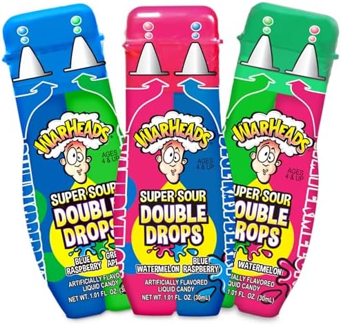 Amazon.com : Sweetzo Warheads Super Sour Double Drops Liquid Candy