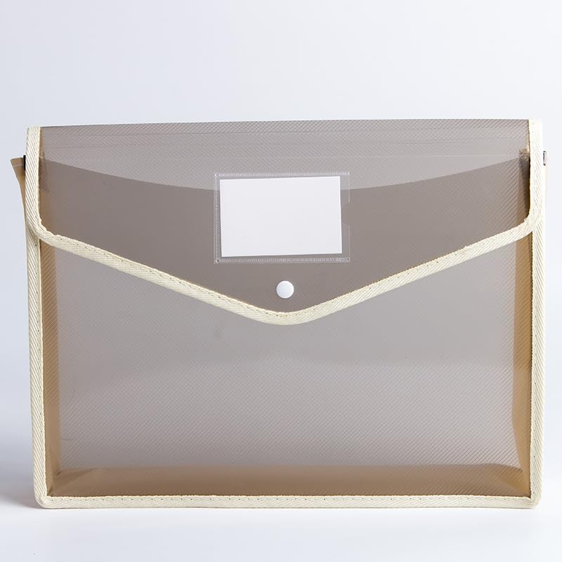 Pochette document étanche A4 lot de 6 trieurs transparents rigides H