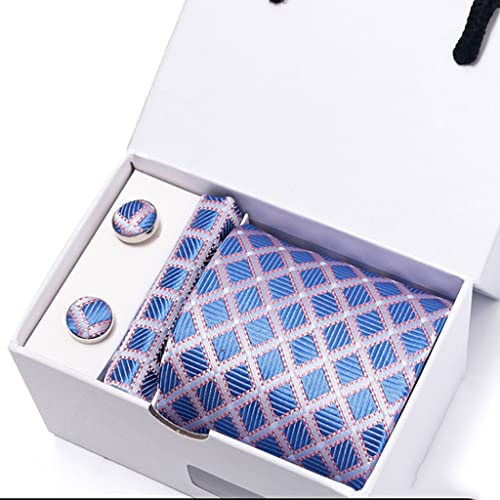 Set de corbata formal con pañuelo y gemelos de seda miniatura 1