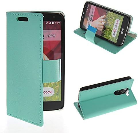 G2 mini Case, GETLAST [Aqua] Beautiful Magnetic Closure Wallet Flip Cover Folio Case for LG G2 mini