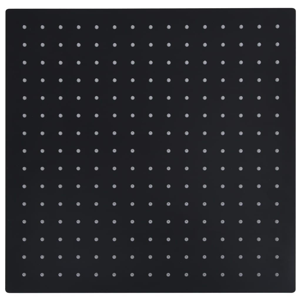 Cabezal de ducha lluvia rociador cabezal de ducha accesorio de baño acero inoxidable 40 x 40 cm cuadrado negro 02_0002080