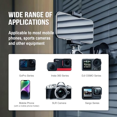 Suction Car Phone Mount Windshield, Universal 360° Rotating Car Window Phone Mount Video Recording Vlog Selfie Live Streaming Car Phone Holder for DJI GoPro Insta 360 Camera by MIOLOE - Used condition - Image 6
