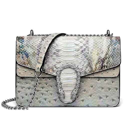 Eslcorri Satchel Purse and Crossbody Bags for Women, Leather Chain Vintage Evening Clutch Shoulder Handbags