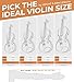 Vangoa Violin 1/2 Size for Beginners Full Set, Spruce Childrens Fiddle Half Size Bundle Medium Acoustic Violins Starter Kit Package w/Side Solidwood, Hard Case for School Students Ages 6-9