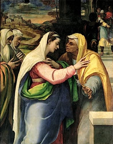 Poster affiche decorative La Visitation Del Piombo peinture art mural maison 60x90