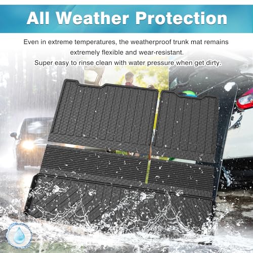 Image of Mixsuper Cargo Liner for Tahoe /GMC Yukon 2015-2020 (Non XL), Trunk Mat for Tahoe Accessories All Weather Cargo Mat Rear Trunk Liner Black 3PCS