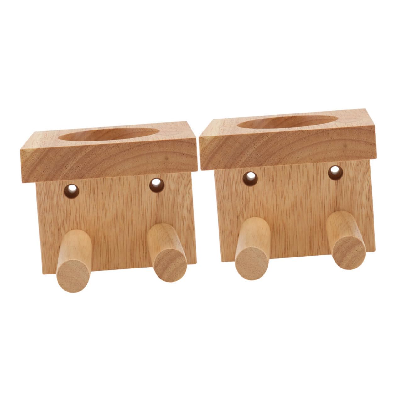 VANZACK 2pcs Wooden Baseball Bat Holder Wall Mount Display Rack Baseball Bat Bracket Mount Rack for Sports Room