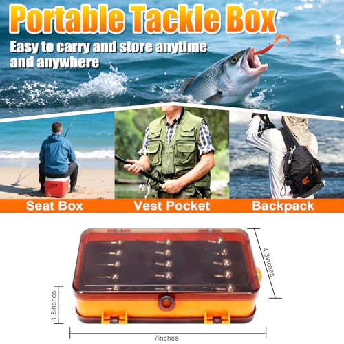Kit de Señuelos de Pesca, Caja de Equipamiento con 91 Piezas incluyendo Cola Swimbaits, Gusanos Suaves, Cabezas Jig para Pesca, Líderes y Anzuelos miniatura 6
