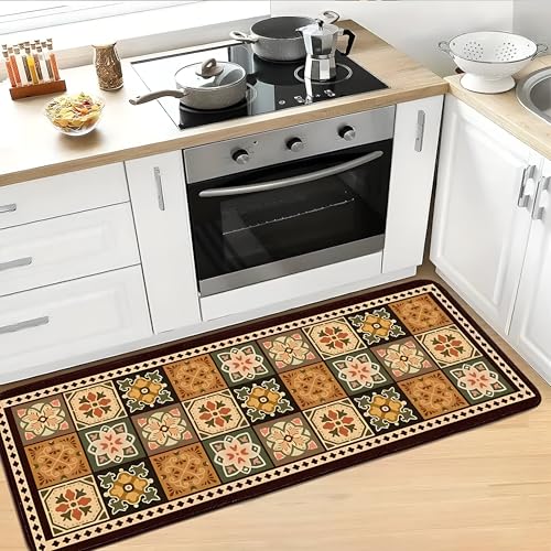 Image of Roslen Kitchen Mats for Floor Anti-Slip, 2 Pcs Ergonomic Comfort Standing Mat for Floor, Soft Absorbent Rectangular Rugs for Kitchen Home Office Sink & Laundry (118 * 38 cm, 58 * 38 cm)