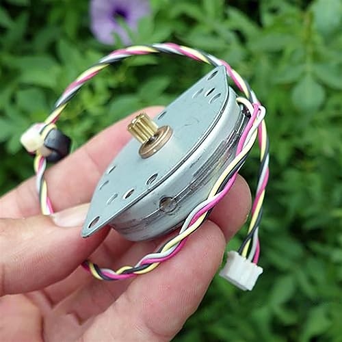 Moteur pas à pas pas 3.6 degrés ultra-mince 44mm pignon cuivre 10 dents arbre 1.5mm