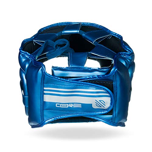Sanabul Core Series Boxing Mma Kickboxing Head Gear (Blue/Silver, L/Xl) #TOP4
