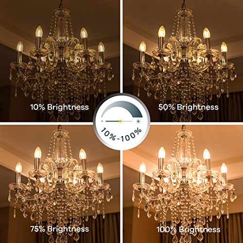 Linkind A19 60W Non-Dimmable Bulbs, E12 Chandelier Light Bulbs Dimmable, 2700K Soft White Led Light Bulbs #TOP4