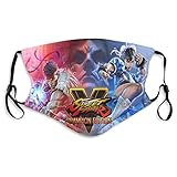 Kpopbaby Street-Fighter-V-Champion-Hd-Ryu-E-Chun-Li Face Mask Pure Face Cover Mouth Scarf Mask with...